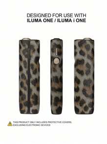 SHEIN 1 pièce Étui antichute de 12 * 3,5 cm convenant pour IQOS ILUMA ONE. Étui de protection pour IQOS Iluma I One, accessoire de mode avec imprimé animal en PU, entièrement protégé, amortissant les chocs, antidérapant