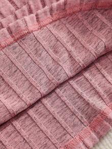 SHEIN Set de 3 piezas para niñas jóvenes con top de manga larga de cuello redondo y unicolor + pantalones casuales sueltos de cintura elástica, para primavera/otoño - Multicolor - Ver 7