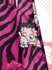 Betty Boop | ROMWE Bolso de tote plegable de gran capacidad con monedero, bolsa de compras portátil, bolsa de gimnasio - Multicolor - Ver 9