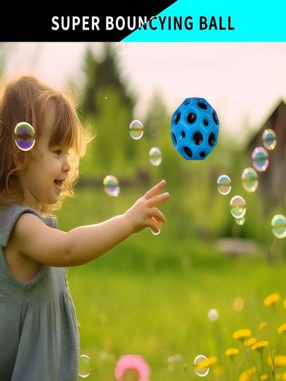 Zazumi 1pc 2.6Inch Soft Bouncy Moonstone Elastic Ball Stress Relief Toy For Adults Cool Space Galaxy Glow In The Dark Party Favor Desk Decoration Office Gift Novelty Collectible Christmas Stocking Stuffer