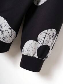 Set de 2 piezas de sudadera con capucha y pantalones acampanados con estampado grande de graffiti en estilo deportivo casual para niños adolescentes, adecuado para fiestas, eventos, bodas, bautizos, ceremonias de apertura, uso diario, escuela, viajes y temporadas de primavera, otoño e invierno
