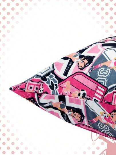 Betty Boop | ROMWE Funda de cojín con gráfico de figura de dibujos animados de moda