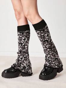 ROMWE Kawaii 1 Pair Gothic Style Camouflage Wide Leg Leg Warmers - Multicolor - View 3