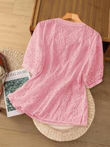 EMERY ROSE Women's Woven Casual Regular Summer Shirt - Pink - View 2