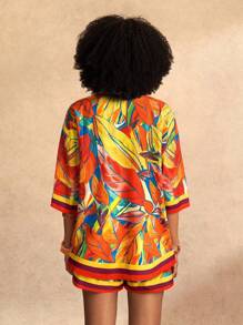 Zivah Lễ hội âm nhạc mới mùa xuân/hè, lễ Phục sinh, miền Tây, du mục, bohemian, trang phục thường ngày phong cách Nashville, thích hợp cho tiệc sinh nhật, tốt nghiệp, trang phục sinh viên, trang phục thường ngày, kỳ nghỉ, du lịch du thuyền, bãi biển, tắm nắng, khu nghỉ dưỡng giải trí, bãi biển, bộ đồ in họa tiết cho nữ - trái cam - Xem 2