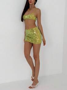 Aloruh 女士日常两件套服装 - 綠色 - 查看 9