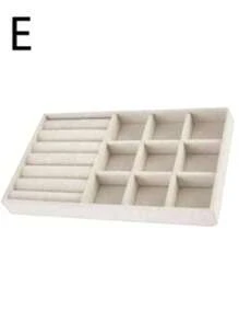 Jewelry Tray Organizer, Jewelry Necklace Earring Ring Display Storage Box, Stackable Jewelry Holder Case Makeup Cosmetic Organizer For Earrings Necklace Rings Bracelets Pendants Pearl
