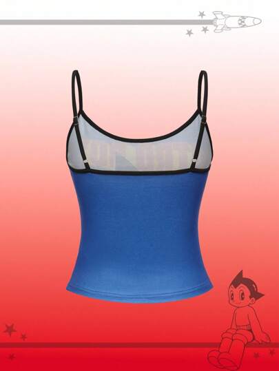 Astro Boy X ROMWE Débardeur vintage à motif graphique de personnage de dessin animé délavé