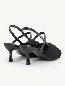 CUCCOO CHICEST Sandalias de tacón de aguja con flecos y correas cruzadas, elegantes y versátiles para uso diario, fiesta, trabajo o Halloween, de tela negra y tacón de gatito, de estilo gótico y moda - Negro - Ver 10