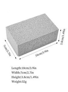 SHEIN 1Pc BBQ Oven Cleaning Brick, BBQ Scraper Cleaning Stone, Multifunctional Stain And Oil Cleaning Brush That Can Be Cut, Suitable For Stoves, Sinks, Tableware, Frying Pans, BBQ Net Cleaning, Kitchen, Bathroom, Home, Household Supplies-White Kitchen Decor