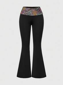 ROMWE Bộ trang phục lễ hội âm nhạc phương Tây phong cách Hippie cổ điển tua rua hạt gỗ họa tiết Paisley dành cho nữ - Nhiều màu - Xem 5