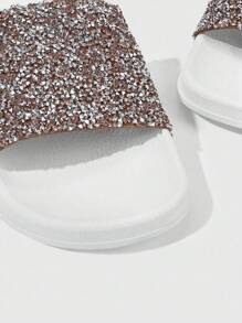 HighSole Chinelos Casuais com Lantejoulas de Moda Feminina CUCCOO