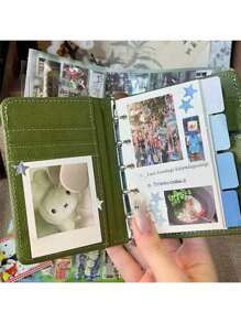 SHEIN 1 件 M5 三折活页笔记本、小众记录、打卡、日程表、笔记本、学校用品、返校、学校用品 - 綠色 - 查看 11