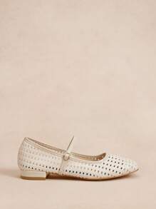 Rosivie 女士编织镂空系带经典复古平底方头休闲一脚蹬乐福鞋，酒红色