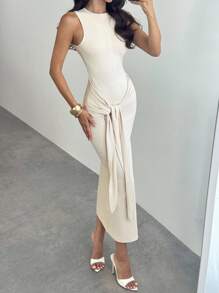 Firerie 女士休闲优雅杏色蕾丝连衣裙/宽松连衣裙/秋季女装/女士秋季服装/返校装/女士返校装/乡村音乐会服装/商务休闲女装/办公室服装/教师服装/复古风格女装/基本款打底裙/女士约会夜服装/商务休闲女装 - 杏色 - 查看 4