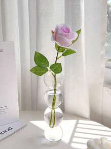 1pc Ins Style Korean Transparent Bubble Glass Vase, Living Room Flower Arrangement, Office Or Home, Outdoor Niche Decoration, Bedroom Dorm Room Decor, Best Gift For Friends, Parents, Colleagues - Multicolor - View 11