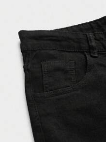 Manfinity Homme Jeans ajustados rotos - Negro - Ver 4