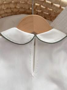 2 件套可爱男婴休闲夏季 Polo 领衬衫和短裤套装，绅士装适合生日派对、晚会、表演、婚礼、婴儿洗礼、一个月生日、洗礼和一岁生日庆祝 - 彩色 - 查看 9