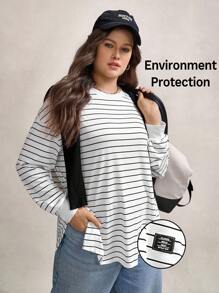 Zelara Plus Size Casual Round Neck Long Sleeve Leopard Print Loose Comfortable T-Shirt For Autumn & Winter Graphic Tees Women Tops For Going Out Streetwear Cute Tops Women Going Out Outfits Office Streetwear Women Kawaii Back To School Fall Women Clothes Winter Outfit For Women Autumn Clothes Back To School Business Casual Woman Streetwear