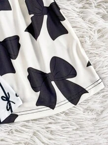 3 件套女士无袖迷你睡裙套装 - 纯色、蝴蝶印花、条纹印花