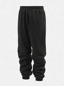 SHEIN 两件套青少年男童运动裤套装，休闲学院风，舒适时尚，百搭实用，面料柔软，适合日常穿着、上学、旅行、户外活动，四季皆宜。这款青少年运动裤套装包含带拉链口袋的慢跑裤，时尚百搭，适合秋冬季节穿着。 - 彩色 - 查看 7