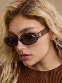 MOTF PREMIUM 椭圆形全框时尚眼镜 - 灰色 - 查看 5