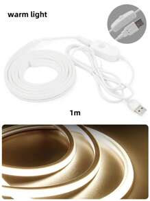 1 Roll Of 0.5/1/2/3/5m USB 5V Flexible Neon Light Strip, Solid Color Button Switch LED Strip Light, Suitable For Bedroom, Living Room, Bathroom, Party And Outdoor DIY Decoration - USB - View 20