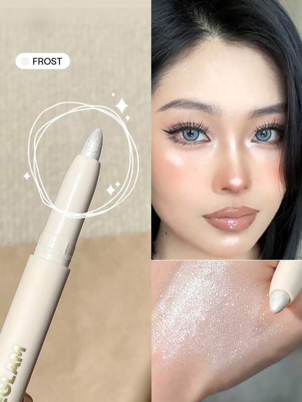 SHEGLAM Big N' Bright Eye Pencil-Frost Highlighter Pen Shimmer Multi-Use Pigment Glow Face Makeup Graduation Birthday Holiday Summer Fall Autumn Y2K Fancy Fashion Women Makeup Cosmetic Party Beach Travel Camping Outdoors School Campus Trip Festivals Decor Gift Present Rose Girl Cosplay Best Color Charm Vibe
