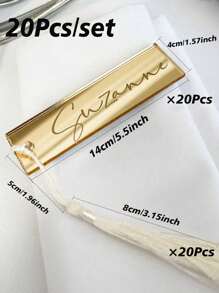 20Pcs/Set 13.5*4cm/5.3*1.57inch DIY Acrylic Wedding Place Cards With Tassels, Blank Name Setting, Event Decor, Party Place Names, Silver/Gold MirrorSeating Places Valentine's Day, Valentines Wedding, Birthday, Mother's Day, Easter, Graduation Decorations, Bachelorette, Wedding Items, Party Supplies, Bachelorette Party, Baby Shower Party Decorations, Festival Decor, Bridal Shower, St Patrick Day Decor, Room Decor, Back To School, Fall Decor, Christmas Decorations, Christmas