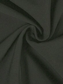 Franclia Váy sơ mi dài tay cạp trễ eo cỡ lớn - màu đen - Xem 2