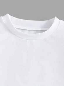 Sparklyn 2 件套青少年女孩休闲可爱女孩图案短袖圆领 T 恤和工装裙，适合夏季