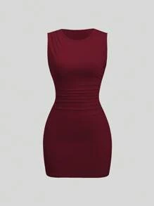 Sweetra 3件套女士休闲百搭舒适修身连衣裙套装 - 彩色 - 查看 3