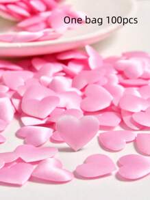 100 件/包心形花瓣装饰，喜庆红色心形装饰五彩纸屑，适用于婚礼节日派对生日万圣节装饰-红色，圣诞装饰圣诞礼物，墙壁装饰，卧室窗帘