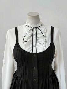 Sunspun 大码无袖连衣裙，带纽扣装饰口袋和抽绳下摆