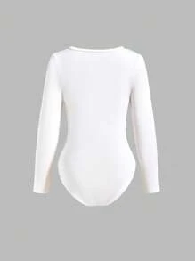 Sparklyn 2 bộ đồ liền thân thể thao ngoài trời dệt kim màu trơn thời trang cho bé gái, bộ đồ liền thân thể dục khiêu vũ tay dài co giãn, phù hợp với mọi mùa - Nhiều màu - Xem 2