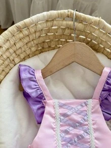 Baby Girl Cute Ruffled Bowknot Decor Photography Dress