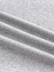 SHEIN Girlism Áo thun dài tay cổ tròn in hình bướm màu xám dành cho bé gái tuổi teen, thiết kế tối giản, nhún eo - Màu Xám nhạt - Xem 6