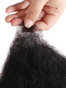 Boho Braids 4pcs Afro Kinky Bulk Human Hair Extensions 8-16 Inch Brazilian Remy Human Hair For Dreadlocks Braiding Hair Natural Black Color Perfect For Men & Women - Natural Black - View 6