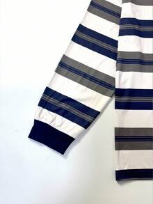 Manfinity Dauomo Men's Striped Print Casual Versatile Long Sleeve Pullover T-Shirt - Multicolor - View 5