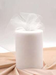 15cm*2280cm White Tulle Fabric Roll For Gift Wrapping, Ballet Skirt, Wedding, Birthday, Party Decoration, DIY Crafts Supplies - Thanksgiving, Valentine's Day, 1 Pc/2 Pcs Available
