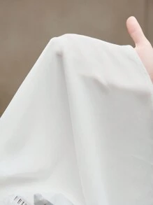 Anewsta 手工银色亮片装饰百搭雪纺衬衫，女士春季 - 白色 - 查看 8