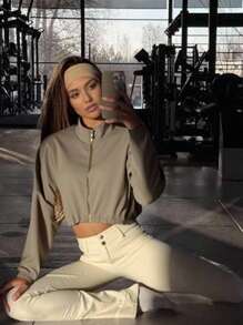 Innovista Jachetă sport lejeră pentru femeie, croială scurtă, cu fermoar, pentru antrenament, haine de fitness, pentru alergare, zilnic, sport, la birou, la curte, brunch, la sală, costum de exerciții supradimensionat, pentru motociclist, ușoară, HIIT, antrenament, confort, mișcare, ciclism, exerciții în aer liber, casual