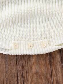 SHEIN Baby Mädchen Süßer Schleifendekor Gestrickter Lässig Pullover, Süßer und Lässiger Stil, Beige Klassischer Schleifendekor, Weich und Bequem für Frühling, Herbst und Winter, Geeignet für Alltägliche Szenarien, Geeignet für Reiseszenarien