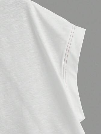 SHEIN Essnce 2 件女式休闲圆领露背蝙蝠袖 T 恤套装，复古风格，适合夏季度假，性感，可爱，Y2K Coconutgirl，波西米亚风，音乐节