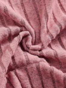 SHEIN Set de 3 piezas para niñas jóvenes con top de manga larga de cuello redondo y unicolor + pantalones casuales sueltos de cintura elástica, para primavera/otoño - Multicolor - Ver 3