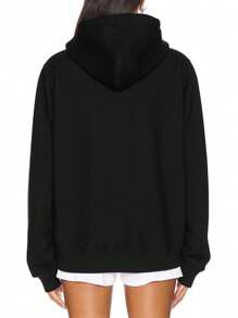 Calvin Klein CORE MONOLOGO HOODIE - 黑色 - 查看 2