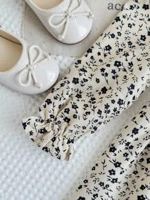 LMoss Kids Baby Mädchen Blümchen Muster Lässig Smock Kleid