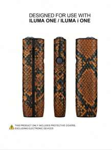 SHEIN 1 pièce Étui antichute de 12 * 3,5 cm convenant pour IQOS ILUMA ONE. Étui de protection pour IQOS Iluma I One, accessoire de mode avec imprimé animal en PU, entièrement protégé, amortissant les chocs, antidérapant
