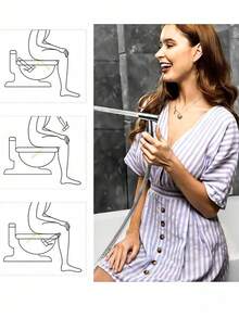 High Pressure Bidet Sprayer Kit - 304 Stainless Steel Toilet Cleaner With Faucet Connector For Bathroom - Silver - View 5