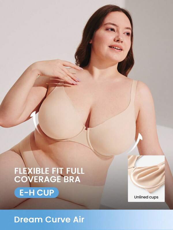LUVLETTE Soutien-gorge minimisateur de base à couverture intégrale lisse et aérien Plus Dream Curve